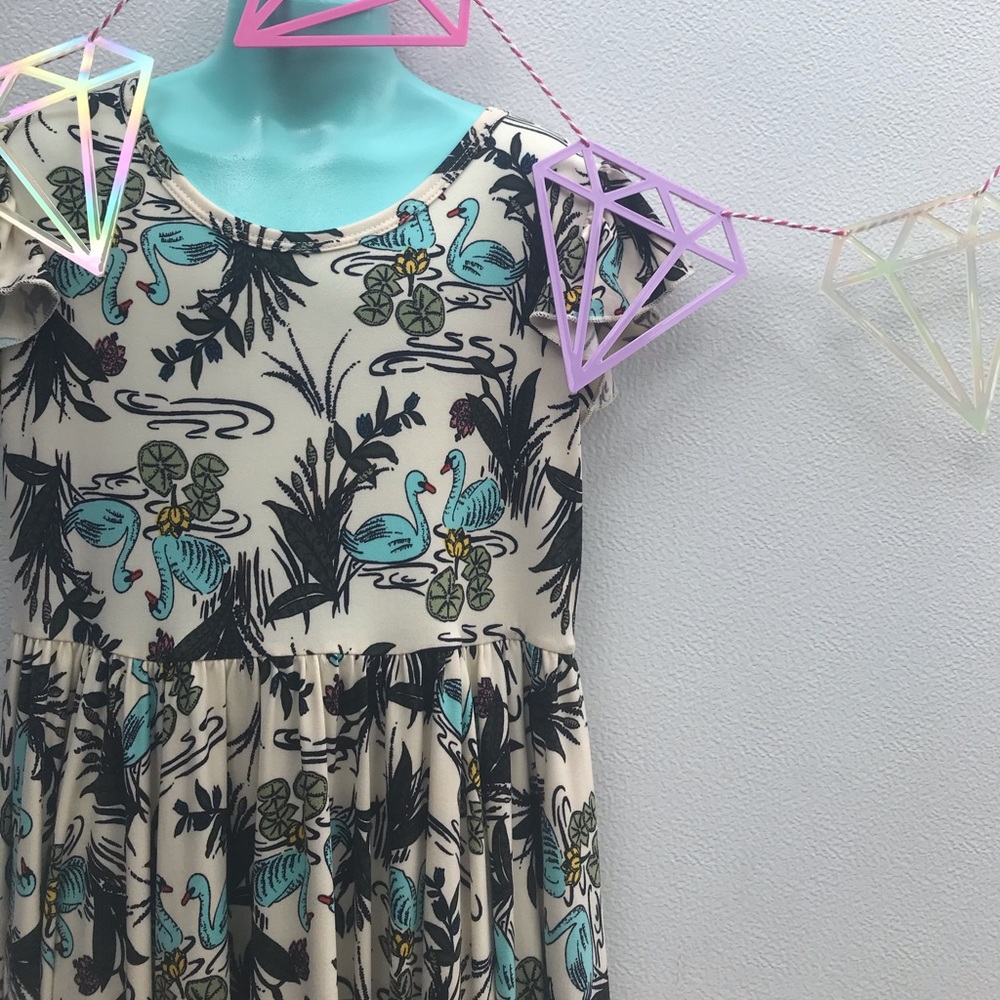 Little girls dot dot smile swan dress